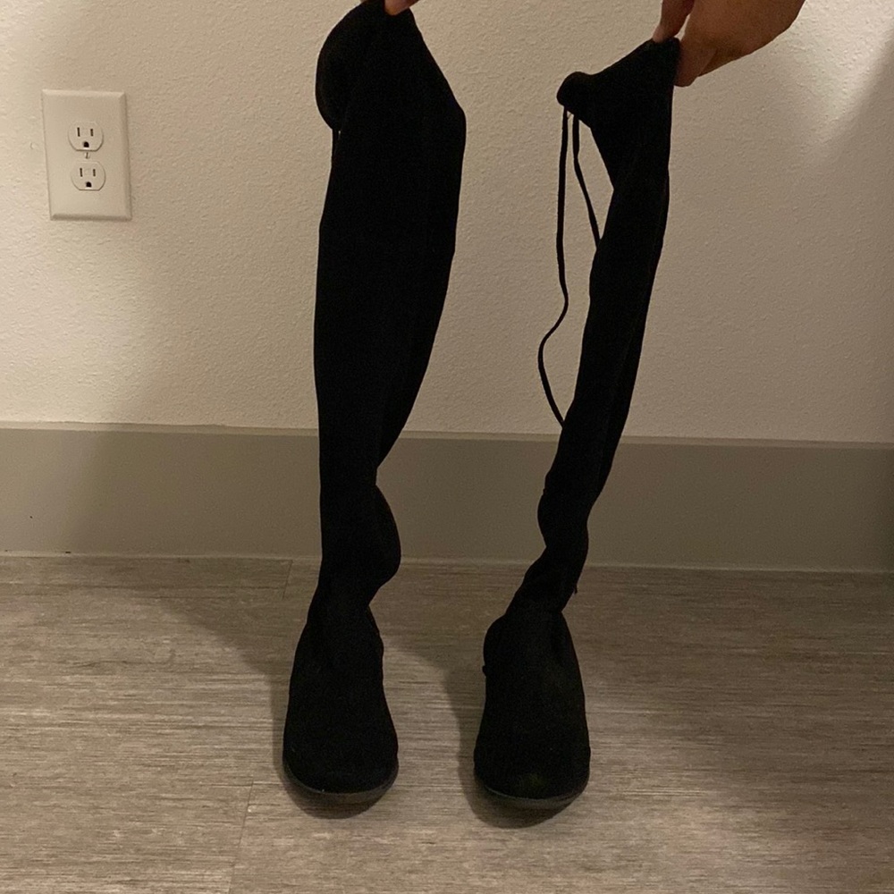 Black Knee High Boots